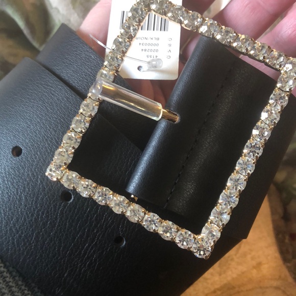 ANTHROPOLOGIE sz Small B-Lo-The--LEATHER Belt Rhinestone Buckle Wide Thick $228 - Picture 13 of 16